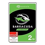 Seagate BarraCuda 2 TB interne Festplatte HDD – 2,5 Zoll SATA 6 Gb/s 5400 U/min 128 MB Cache für Computer-Desktop-PC – exklusiv bei Amazon – Frustrationsfreie Verpackung (ST2000LMZ15)