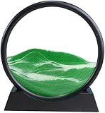 Dynamische Kunst Dekoration Rundglas, 3d Tiefsee Sandszene Dynamische Anzeige Quicksand Bilderrahmen, Entspannender Desktop Home Office Arbeitsdek