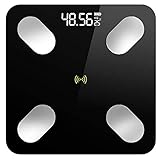 QIXIAOCYB Waage-Waage-Badezimmerwaagen Körperfettbalance-Maßstab intelligentes elektronisches LED Digitale Gewichtsbilanz Bluetooth Analysis Skala 180kg schw