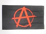 AZ FLAG Flagge Anarchie SCHWARZ UND ROT 150x90cm - ANARCHISMUS Fahne 90 x 150 cm - flaggen Top Q