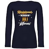 Shirtracer Geburtstagsgeschenk Geburtstag - Königinnen Werden im Juli geboren - M - Marineblau - Statement - BCTW071 - Langarmshirt D