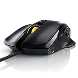 Titanwolf - Gaming Optical Mouse mit 12 programmierbare Tasten - Maus mit 10800 DPI Abtastrate - High Precision Polling-Rate bis 1000Hz - MMO Gaming Specialist M