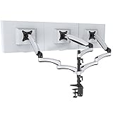 HFTEK - Monitorarm - Triple - Halterung Halter Tischhalterung für 3 Bildschirme von 15 – 27 Zoll mit VESA 75/100 (FY138DW)