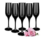 Sendez 6 schwarze Sektgläser 200ml Sektkelche Champagner Prosecco Sektglas Proseccog
