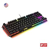 DREVO BladeMaster TE Mechanische Gaming Tastatur QWERTY 87K US layout Programmierbarer Genius-Knob [Linearer Lautloser Gateron Roter Schalter]