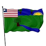 Wavin flag Flag of River Gee Lebendige Farbe ,Geeignet Langlebig Flag für Draußen und Drinnen Fahne mit Ösen Flagge 90 x 150 cm Flagg