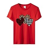 Fitness Tshirt Oberteile Damen Elegant Sommer Kurzarm Herz Drucken T Shirt Grau Damen Mit Aufdruck Tee Tops Casual Basic Shirts Rundhals Teenager MäDchen Hemdbluse Sport T