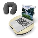 MYMIND® Laptopkissen für 13' - Premium Qualität mit Nackenkissen - Knietablett mit Perfekter Ergonomie - Laptoptisch für Bett - Laptop Ständer Bett aus hochwertigem Material - Laptop Tisch für S