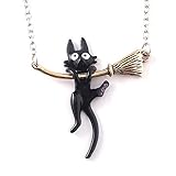 FeelMeet Kikis Lieferservice Halloween Anhänger Halskette Anime Manga Filme Cartoon Thema Halskette Hexe Cosplay Schmuck Geschenk für Frauen und M