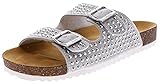 Buffalo Damen Pantolette Rey Silber 38