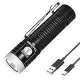 ThruNite T2 Taschenlampe 3700 Lumen Superhell LED Taschenlampe USB-C Aufladbar Handlampe 6 Modi mit 21700 Akku Wasserdicht IPX8 für Outdoor Camping Wandern - Neutralweiß