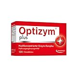 OPTIZYM plus Enzym-Komplex I 6-fach Enzyme in Kombination (Papain, Bromelain, Pankreatin, Rutin, Trypsin und Chymotrypsin) Hochdosiert - 120 Tab