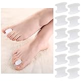 Zehenspreizer Gel Zehentrenner Zehenschutz Gel Zehe Separator Kleiner Zeh Separator Gel Zehentrenner Bunion Zehentrenner für Hammerzehen für überlappende Zehen Weich und Komfortabel 12er Pack