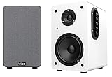 WIIBO- Neo 100 - Vintage Tragbare Bluetooth-Lautsprecher - HiFi Smart Speakers - Regallautsprecher - Leistung 100W - 250 mm x 180 mm x 300 mm - Farbe Weiß