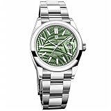Pagani Design Herren-Automatikuhr, grünes Palmblatt-Zifferblatt, mechanische Uhren aus Edelstahl, 200 m wasserdicht, Sportuhren,Japanisches NH35A-Uhrwerk…