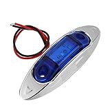 GOZAR 4Pcs Blue 3LED 24V Seitenmarkierungsanzeige Lichtabstand Lampe LKW Anh?nger LKW V