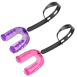 Achort 2 Farbe Mundschutz Gel Max Athletics Mundschutz mit Riemen Sprechen möglich für American Football, Kampfsport, MMA, Boxen, Kickboxen, Hockey, Football Erwachsene (Lila und Rosa)