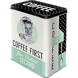 Nostalgic-Art Retro Vorratsdose L Geschenk-Idee für Kaffee-Liebhaber, Große Dose aus Blech, Say it 50's - Coffee First, 3