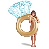 WDSWBEH Aufblasbarer Diamant-Schwimmring, Schwimmbecken-Schwimmer, Bachelorette-Verlobungsring-Party-Dekorationen, Poolspielzeug Floß-Lounge für Erw