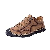 YOUQQI Herren Freizeitschuhe Sommer Leder Atmungsaktive Flache Mokassins Neue Turnschuhe Wasser Aqua Schuhe Schnell Trocknendes Schuhwerk Swimming Sneak