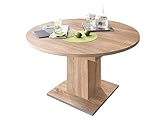 möbelando Esszimmertisch Speisentisch Esstisch Tisch Küchentisch Holztisch Judd III Eiche säg