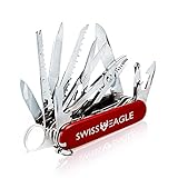 Swiss Eagle Schweizer Messer Multitool Taschenmesser (Rot)