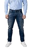 AESPAREL Herren Jeans für Sportler, Fitness, Bodybuilding Straight fit Men's True Blue, Größe:40W / 34L