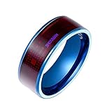 XiYou Herrenring S-Mart Ring Finger Digitaler Ring,Geeignet für Android-Handys,Mit Funktionspaar Edelstahlring Herrenringe für Damen (Hauptstein,Gold)