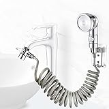 Duschkopf Set Extern für Waschbecken, Duschkopf mit drei Modi, 2 m Teleskoprohr, perfekt zum Waschen der Haare oder zum Reinigen des Waschbeckens (Wasserhahn nicht im Lieferumfang enthalten)