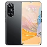 MUYEY P60Pro 6,7-Zoll-HD-Wasser-Drop-Bildschirm Smartphone Deca Core7000mAh 6 + 128 GB 24 + 50MP Dual SIM-Karten-Gesichts-Entsperren 4 / G 5g Günstige Telefon Globale Version,Schw