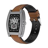 QFSLR Smartwatch, 1.57 Zoll Voll Touchscreen Fitnessuhr Armbanduhr Sport Für Herren Damen, Mit Blutdruckmessung Bluetooth Telefonie Blutsauerstoffsättigung Herzfrequenz Fitness Tracker,Brow