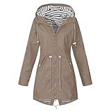 Lomelomme Regenjacke Damen Softshell-Jacke Wasserdichte Outdoorjacke mit Kapuze Funktionsjacke Frauen Freizeitjacke Regen Jacke Bequem Einfarbig Outdoor Sportjacken Parka C