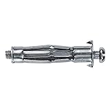fischer HM 4 x 45 S - Hohlraum-Metalldübel mit Schraube zum Befestigen von Bildern, Gardinenschienen in Plattenbaustoffen- 50 Stück - Art.-Nr. 519770