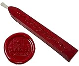 UDIG Siegelwachs Stange mit Docht Bordeauxrot - Siegel mittelalterlich erstellen Briefsiegel w