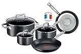 Tefal C55654 PROGRADE Topfset Pfannenset Induktion 8 TLG, UVP 299€, für alle Herdarten, Antihaft Pfannen 26 cm + 30 cm, Topf 24cm, Stieltopf 20 cm + 18 cm, Spü