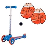 Hudora Scooter Flitzkids 2.0 Skate Wonders (Flitzkids 2.0 blau, mit Pop Up Aufstellern)……