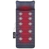 Snailax Memory-Foam Massagematte mit Wärmefunktion, 10 Vibrationsmotoren und 6 Therapieheizkissen, elektrisches Ganzkörpermassagegerät zur Entlastung von Nacken, Rücken, Taille, Beinschmerzen 363M