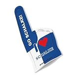 HIGH FIVE FINGERS Schalke Fahne Flagge Schaumstoff Hand für Fussball, Handball, Leichtathletik | Fanartikel für Spiele, Stadion und Events | One Size | 40 x 20 x 2,5