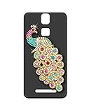 Sunrive Kompatibel mit Elephone P8000 Hülle Silikon,Glitzer Diamant Strass Handyhülle matt Schutzhülle Etui 3D Case Backcover (Pfau) MEHRWEG+Gratis Universal Eingab