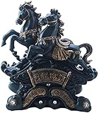 WQQLQX Statue Pferd Piggy Bank Skulptur Büro Tisch Top Decor Collection Reichtum Viel Glück Feng Shui Statue Harz Handwerk Neujahr Dekoration Skulpturen (Color : D)