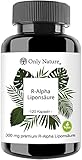 Only Nature R Alpha Liponsäure 300mg - hochdosiert - 120 laborgeprüfte Kapseln - vegan - ohne Zusätze - in Deutschland produziert - R-Alpha-Lip