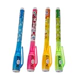 LANCHEN 4PC Invisible Ink Pen Spionagestift mit Light Magic Marker Kid Pen für geheime N