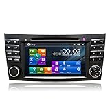 SWTNVIN Autoradio Stereo GPS Navigation Fits für Mercedes Benz E-Klasse W211 G-Class W463 CLK W209 CLS W219 In Dash DVD Player 7 Zoll HD Touchscreen 2 DIN Haupteinheit Video Bluetooth SWC FM USB RDS
