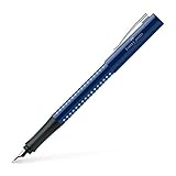 Faber-Castell 140925 Füller Grip 2010, Feder F, Blau-Hellblau, 1 Stück