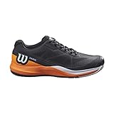 Wilson Herren Tennisschuhe, RUSH PRO 3.5 Clay PARIS, Schwarz/Orange/Weiß, 40 2/3, Für Sandplatz, Alle Spielertypen, WRS327830E070