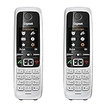 Gigaset C430HX Duo - 2 DECT-Telefone schnurlos für Router - Fritzbox, Speedport kompatibel - 1,8 Zoll Farbdisplay - 2 Mobilteile mit Ladeschalen, Schwarz-Silb