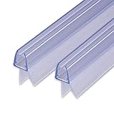 2x 100cm Sealis Ersatzdichtung - Dichtkeder für 5mm/ 6mm/ 7mm/ 8mm Glasdicke Wasserabweiser Duschdichtung Schwallschutz Duschkabine (Bundle)