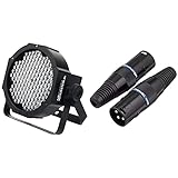 Showlite FLP-144 Flatline Panel LED Scheinwerfer (PAR Strahler, Discolicht, Bühnenbeleuchtung, Lampe, 144 LED/RBG mixing) & Adam Hall K3DMXT3 Terminator 3 pol 120 Ohm, 2 Stück