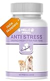 Hello Animal® Anti Stress Presslinge – hochdosiert Baldrian Beruhigungsmittel für Katzen und Hunde – wirkt unterstützend gegen Panikattacken, innere Unruhe und Angststörungen, rezep