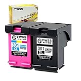 YWSS 301 XL Wiederaufbereitete Tintenpatrone für HP 301 Druckerpatronen Multipack Hohe Ausbeute CH563EE / CH564EE for HP Deskjet 2549 1010 2000 2050 2540 HP Envy 4500 4502 (1 Schwarz , 1 Farbe )